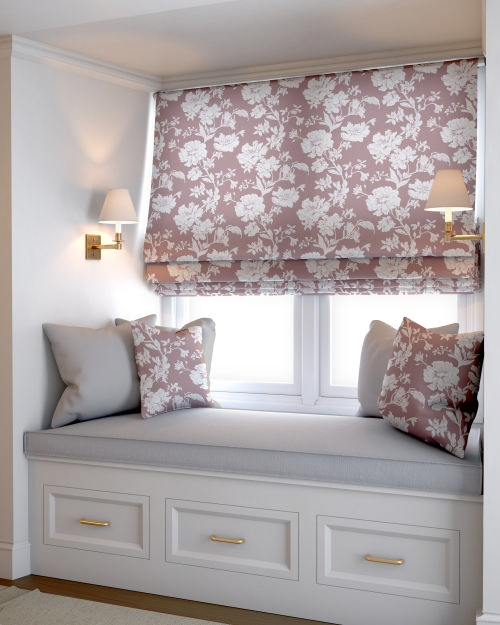 Римская штора CAPRICCIO Ткань c цветами 60Х170см